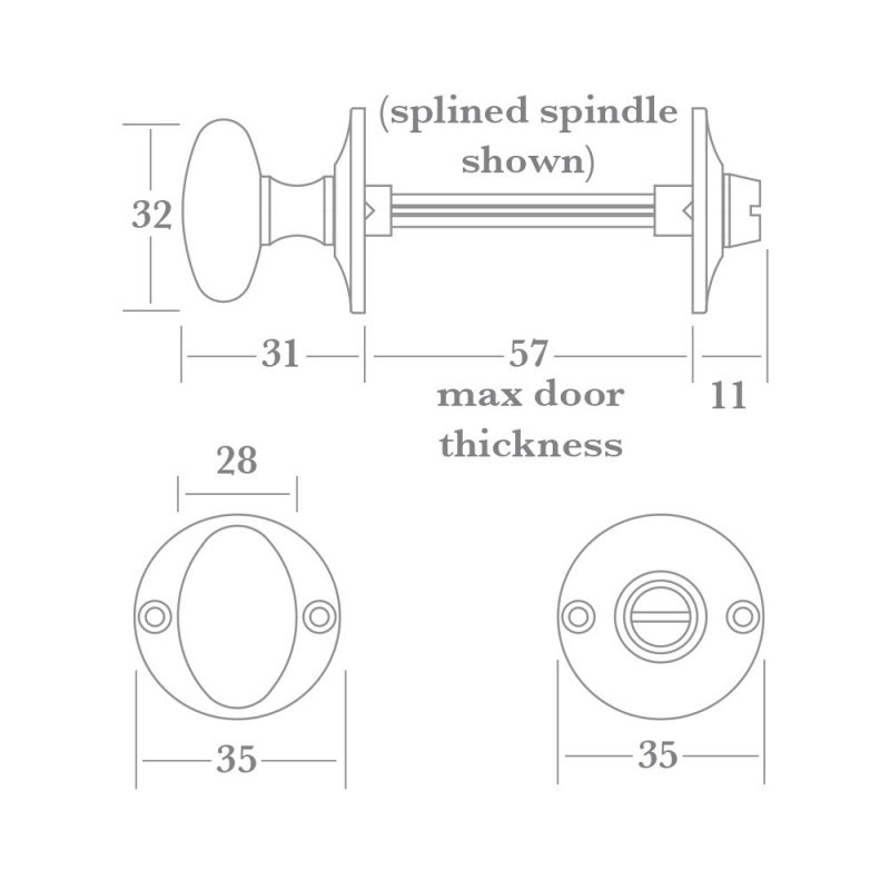 0534 Turn & Coin Release Set (square spindle) | Frank Allart