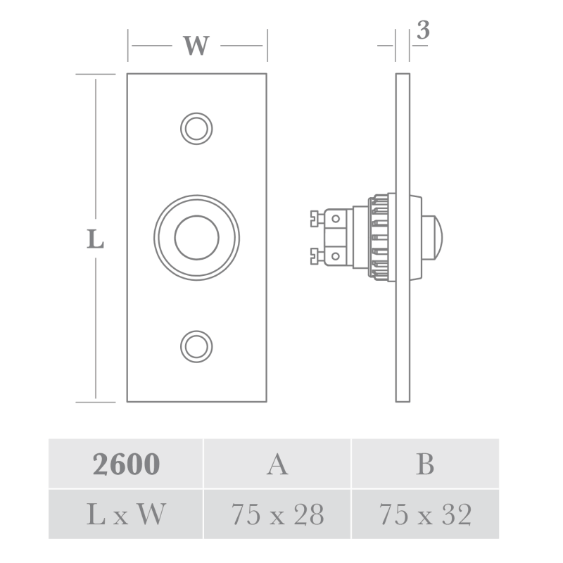 3mm Door Bell Push - Supporting Image 2