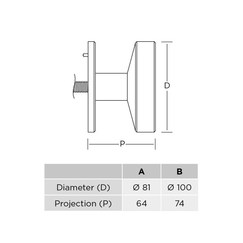 Precision Centre Door Knob - Rotor - Supporting Image 2