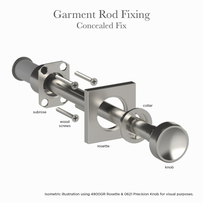 7837gr Garment Rod Rosette Frank Allart