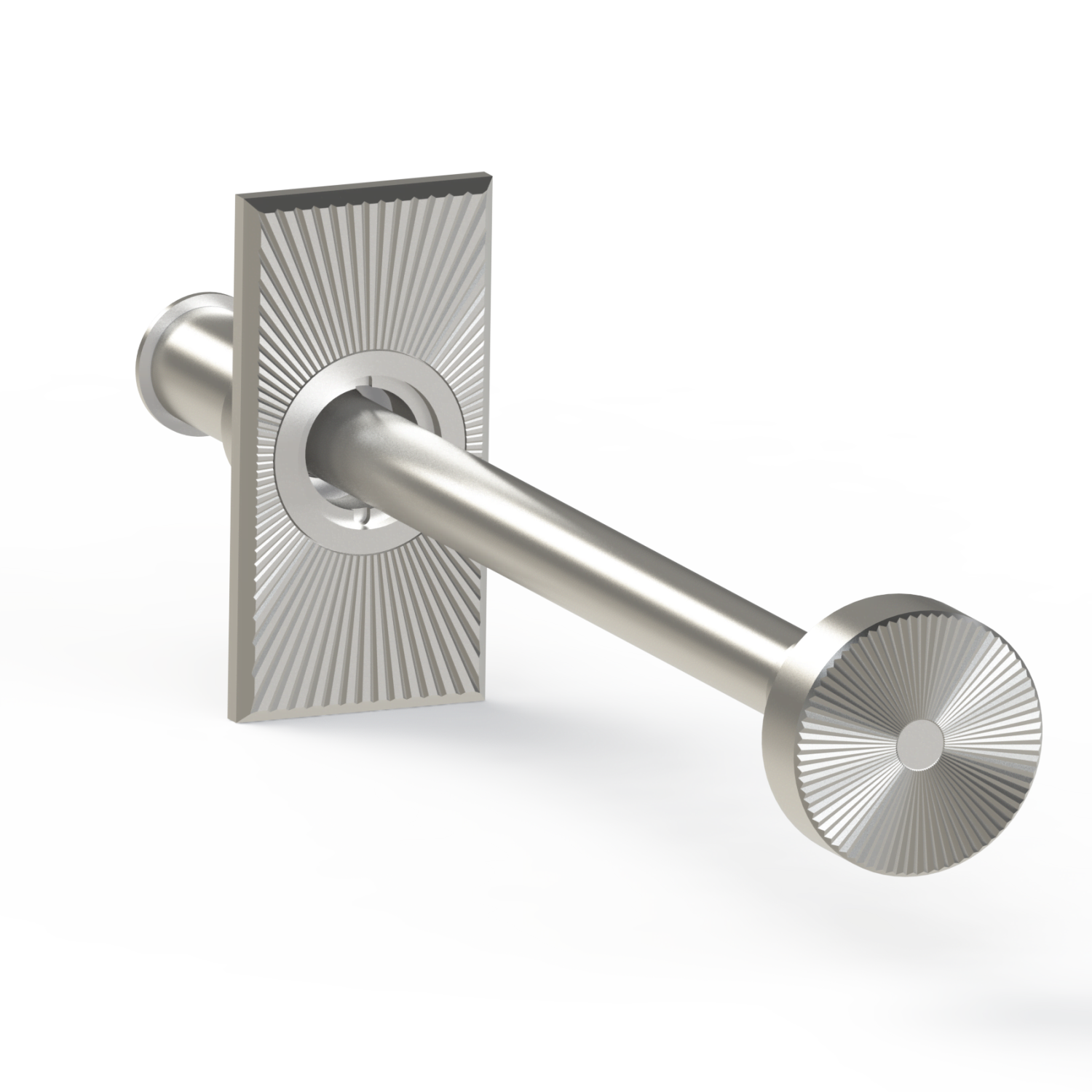 Rectangular Valencerod 4818GR Garment Rod Rectangular Plate - Concealed Fix | Frank Allart