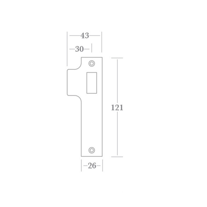 Privacy Lock Strike Plate (for use with 7531 & 7535) - Supporting Image 2